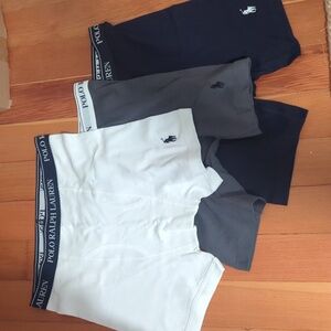 Polo Ralph Lauren Boxer Brief 3 Pack White Grey Navy Blue Medium